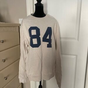Brandy Melville Cream Sweater with Navy Number